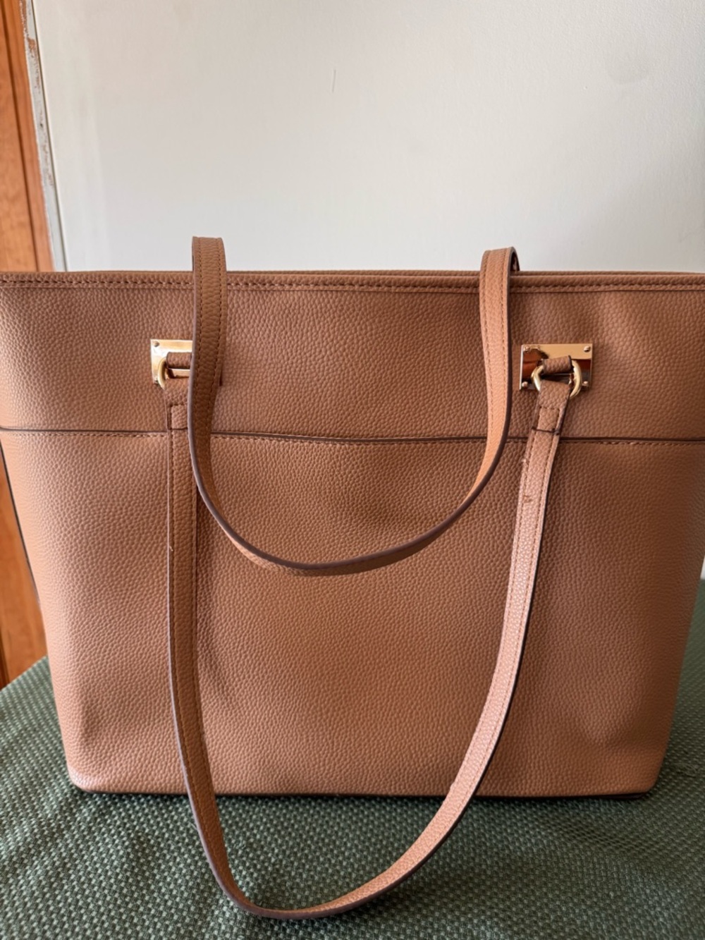 Anne Klein Nude-Beige Structured Work large Tote - Picture 8 of 16